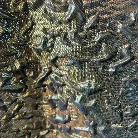 NEW MAC DUGGAL METALLIC JACQUARD ANTIQUE GOLD BALLGOWN sz 0 - Picture 16 of 16